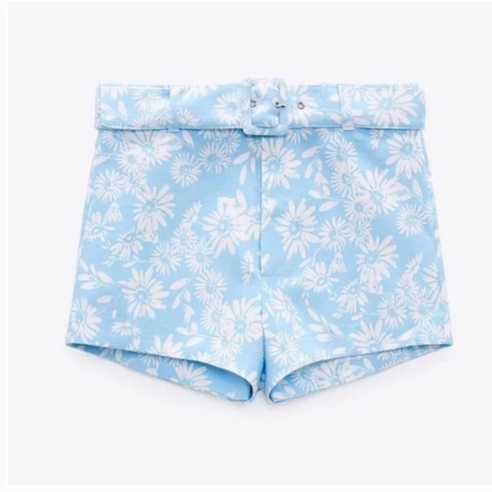Zara Blue Floral Women's Shorts